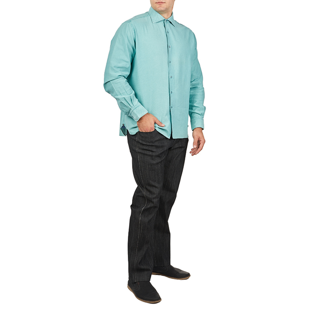 Orian Shirt Men size XXL Medium Aquamarine